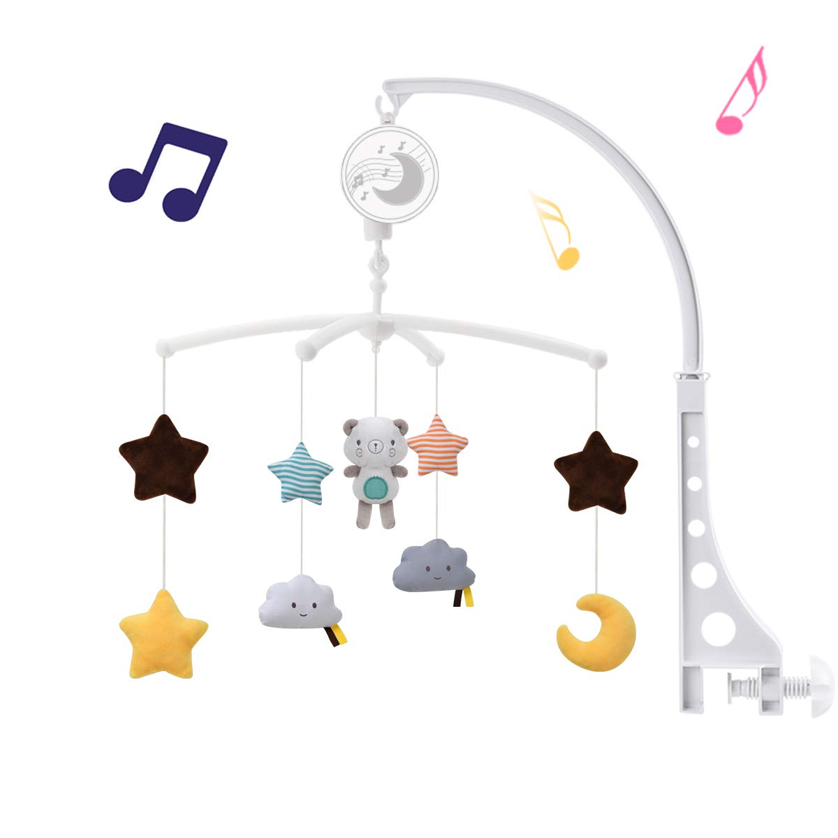 Crib Mobile Musical - Łóżeczko dziecięce Mobiles Grzechotki Muzyka Zabawki