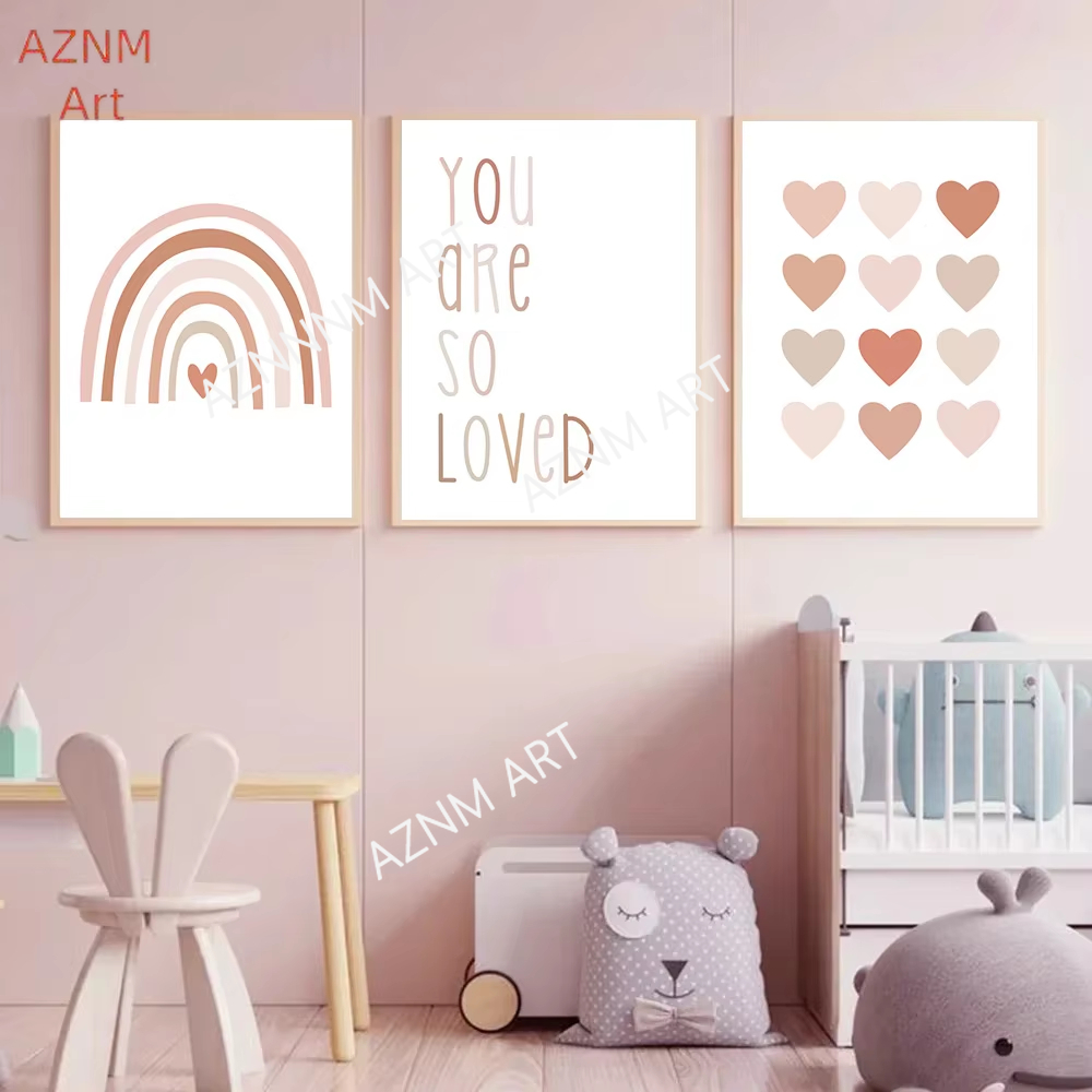 Baby Nursery Posters - 1/3 SZT., Plakaty na płótnie z