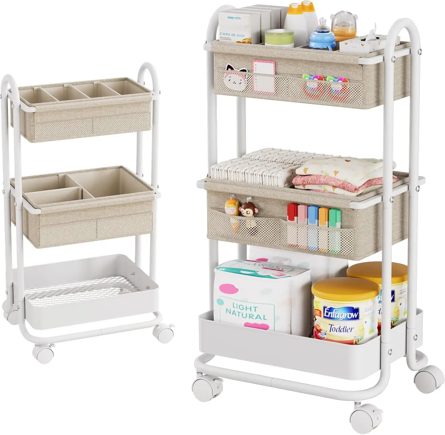 Diaper Caddy Organizer - Organizer na pieluchy dla niemowląt, 3-poziomowy