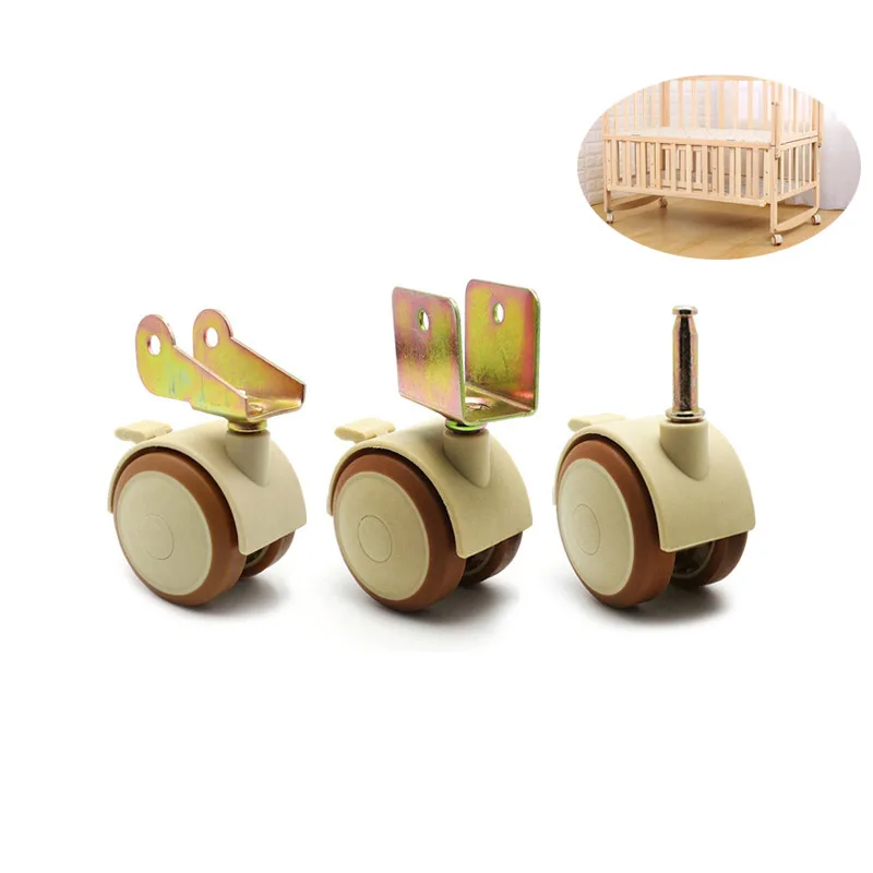 Baby Nursery Trolley - 4 szt. 2-calowe obrotowe kółka do