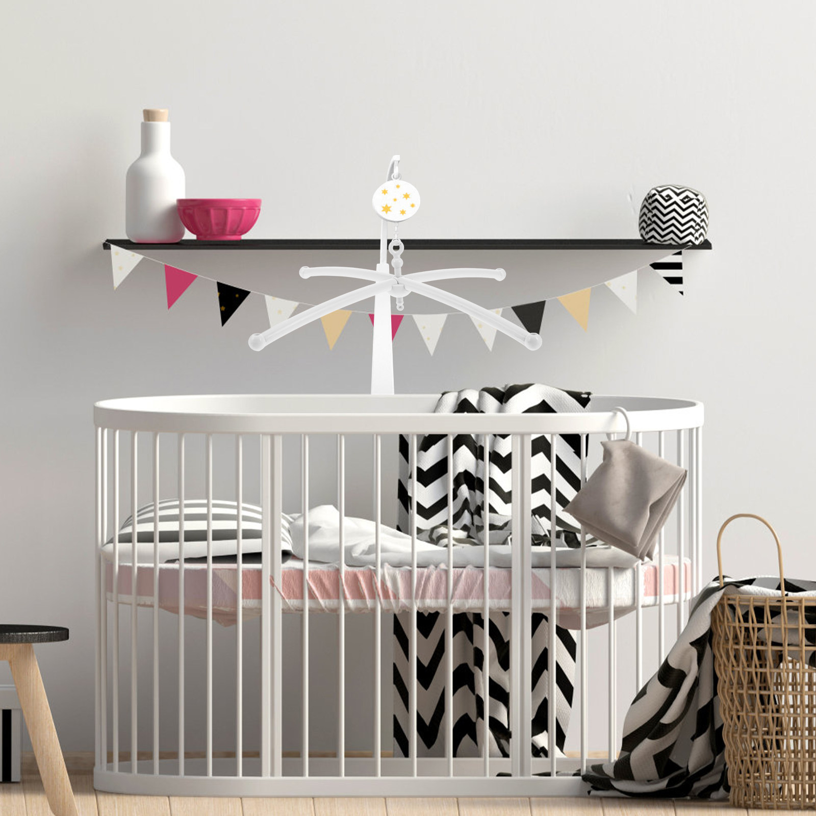 Baby Nursery Equipment - Uchwyt muzyczny do łóżeczka dziecięcego, stabilny