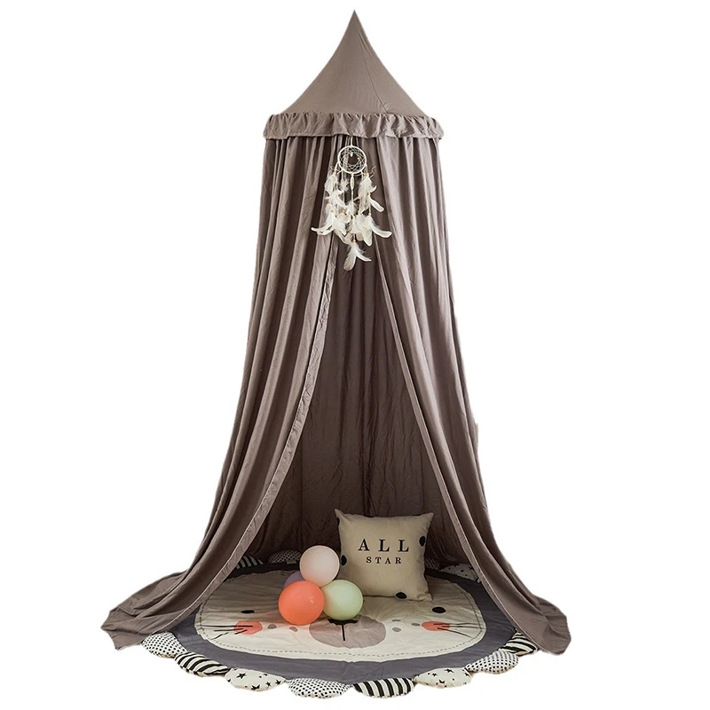 Baby Nursery Equipment - Różowy Szary Biały Namiot Dziecięcy Łóżeczko