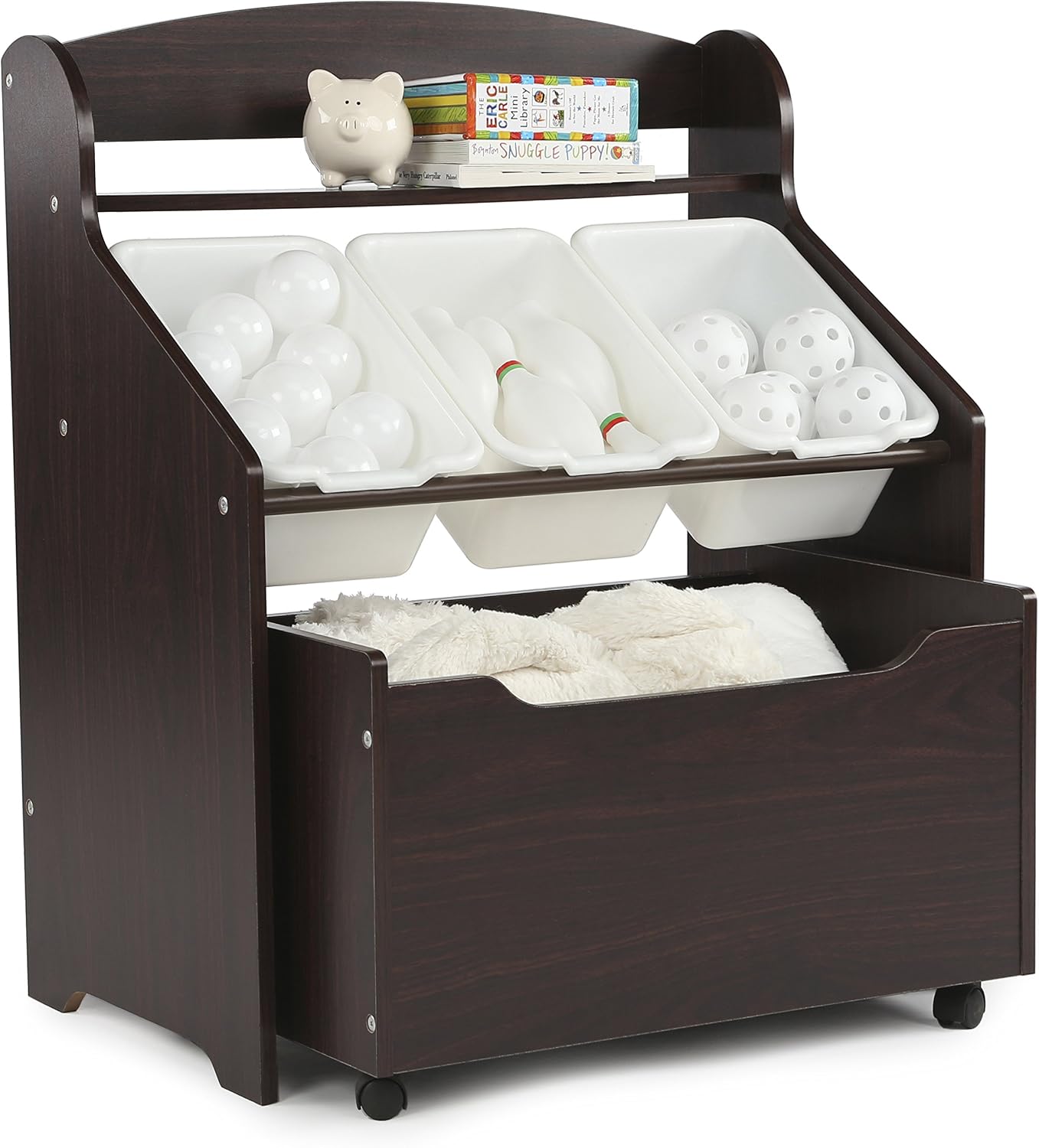 Baby Nursery Bookshelf - 3 w 1: Półka na książki
