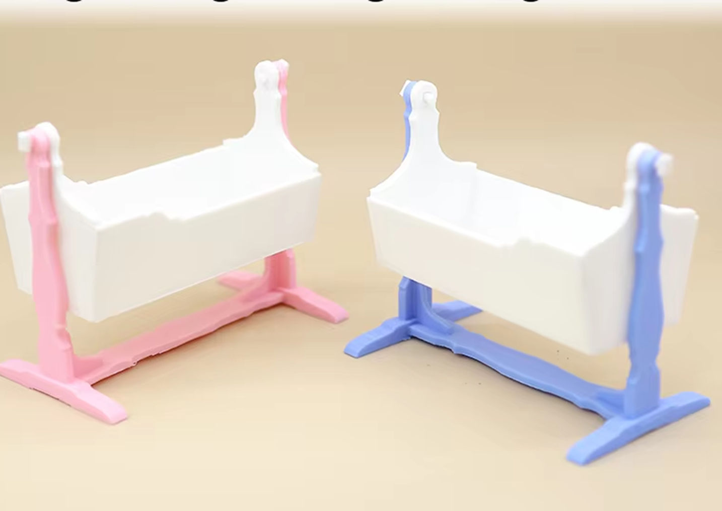 Baby Nursery Layout - Miniaturowa kołyska dla lalek, mebel do