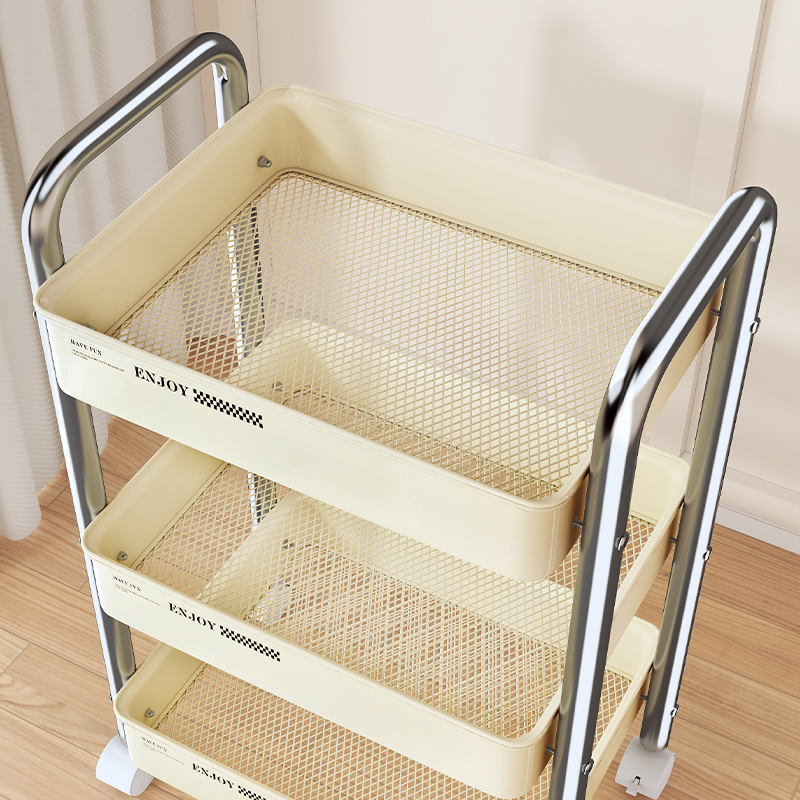 Baby Nursery Bookshelf - Wielofunkcyjny wózek na kółkach, organizer do
