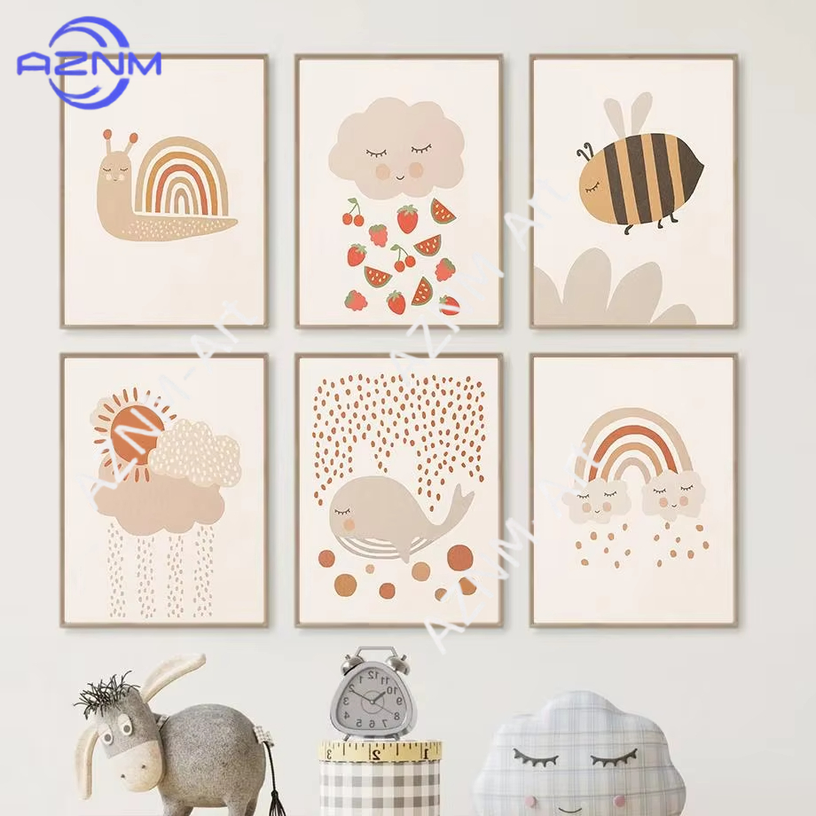 Baby Nursery Posters - 1 szt. Obraz na płótnie do