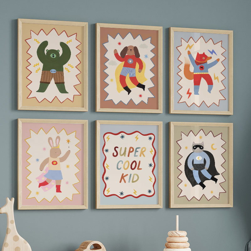 Baby Nursery Posters - Zabawne Kreskówkowe Super Fajne Obrazy na