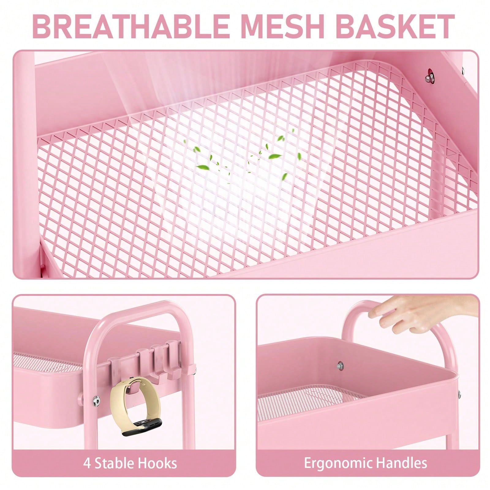 3-poziomowy metalowy wózek na  – Baby Nursery Trolley recenzja i cena