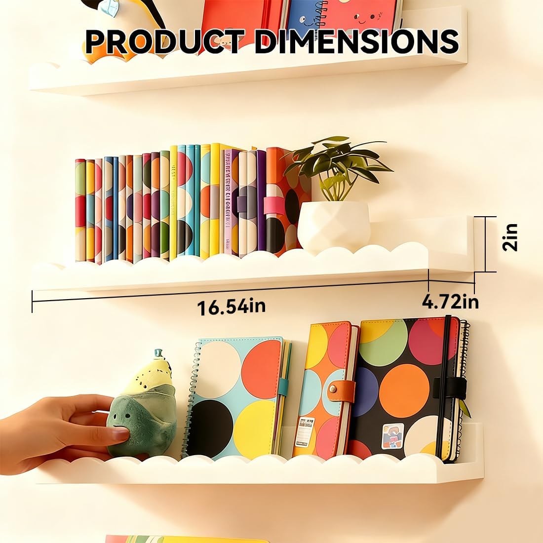 Zestaw 4 białych półek na ksią – Baby Nursery Bookshelf recenzja i cena