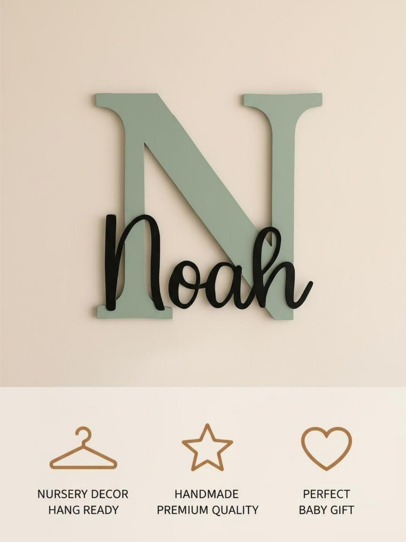 Personalizowana drewniana tabl – Baby Nursery Decor recenzja i cena