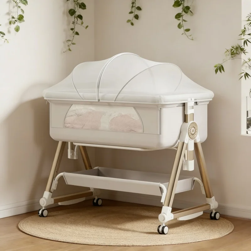 Łóżeczko dziecięce 8-w-1, inte – Baby Nursery Trolley recenzja i cena