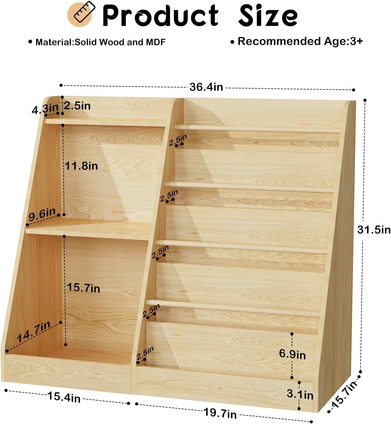 Półka na książki dla dzieci Mo – Baby Nursery Bookshelf recenzja i cena