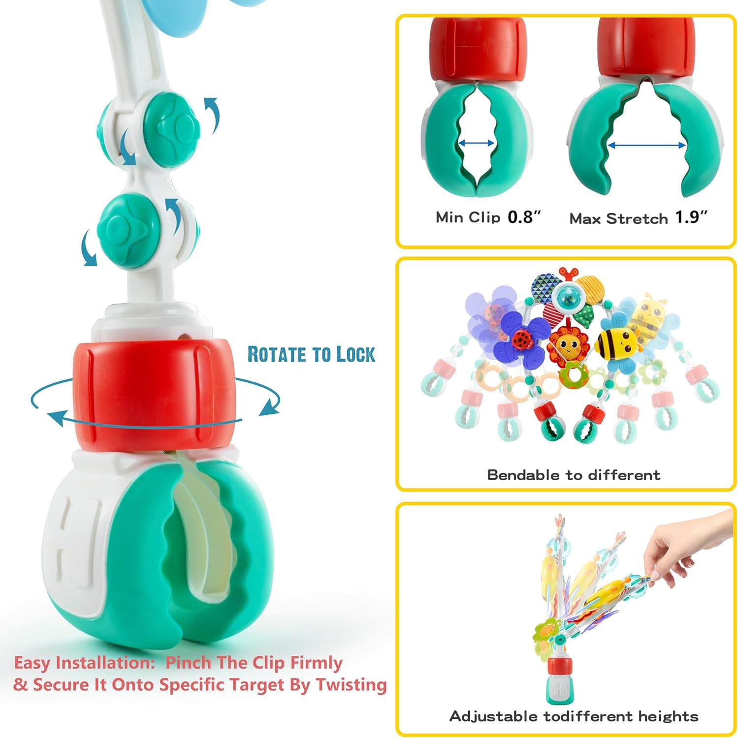Regulowany łuk z zabawkami dla – Baby Nursery Trolley recenzja i cena