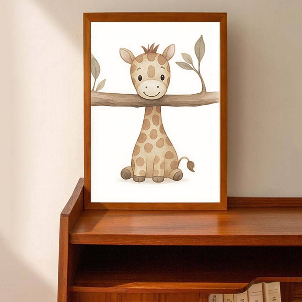 Neutralne Boho Safari Plakaty  – Baby Nursery Wallpaper Neutral recenzja i cena