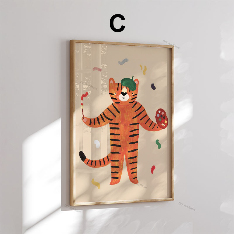 Zabawne kreskówkowe zwierzęta, – Baby Nursery Posters recenzja i cena