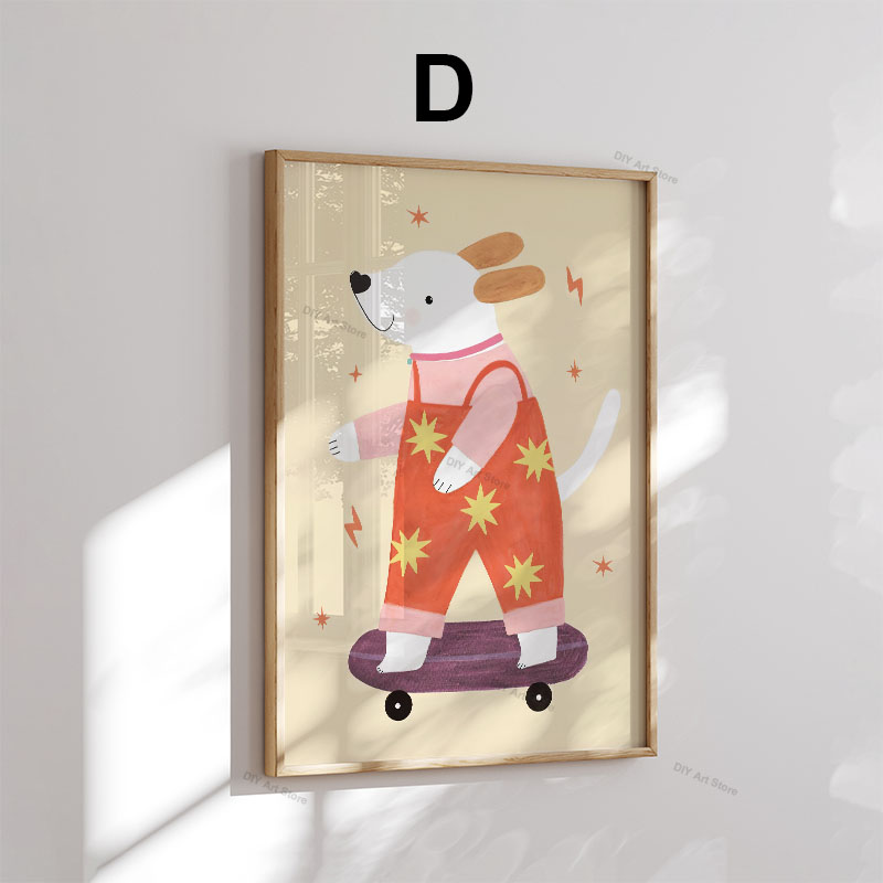 Zabawne kreskówkowe zwierzęta, – Baby Nursery Posters recenzja i cena