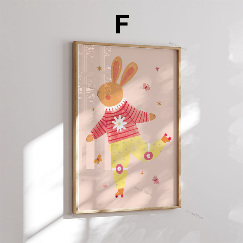Zabawne kreskówkowe zwierzęta, – Baby Nursery Posters recenzja i cena
