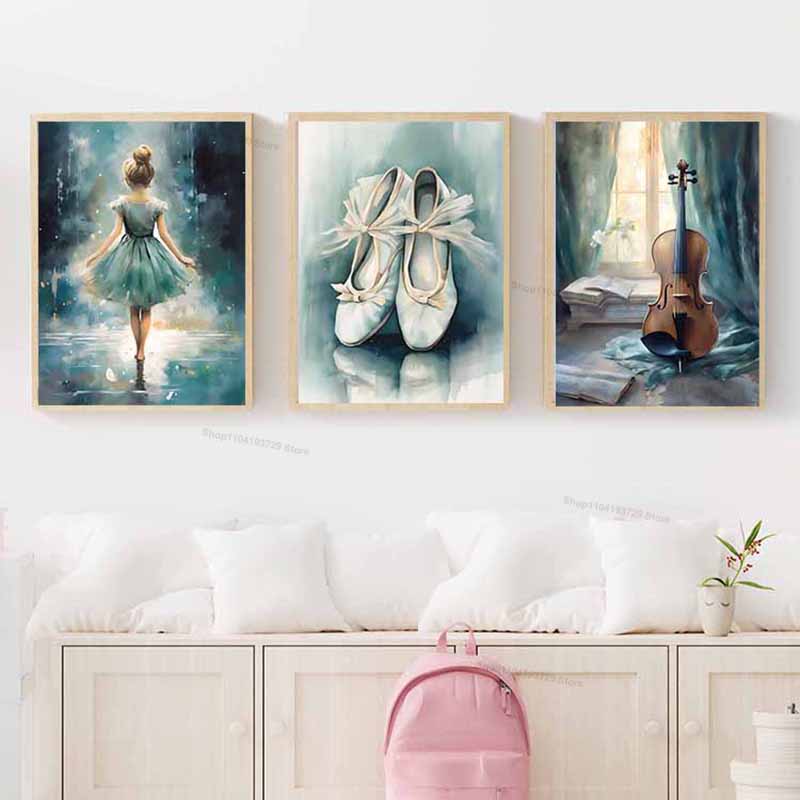 Akwarelowe baletniki, szkielet – Baby Nursery Posters recenzja i cena