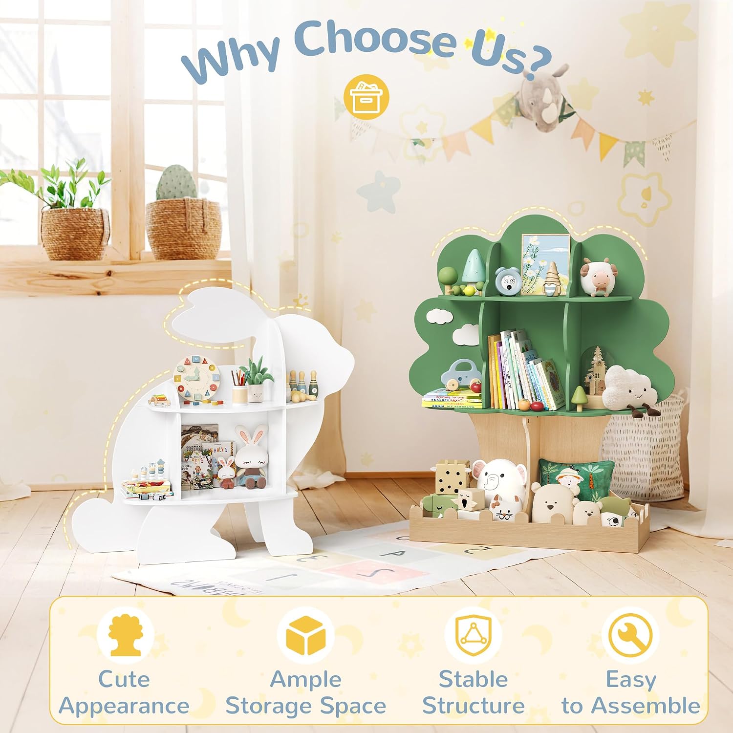 Regał na książki dla maluchów, – Baby Nursery Bookshelf recenzja i cena