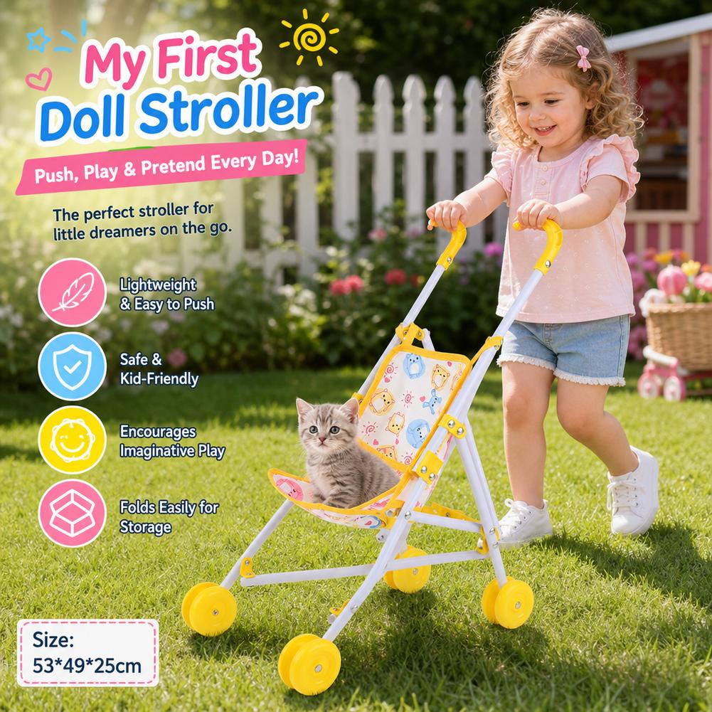 Wózek dla lalek różowy, intera – Baby Nursery Trolley recenzja i cena