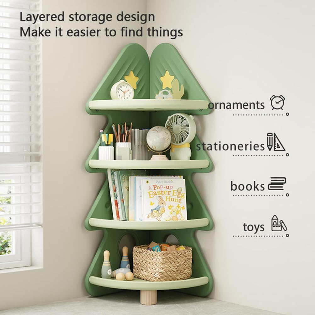 4-poziomowy narożny regał na k – Baby Nursery Bookshelf recenzja i cena
