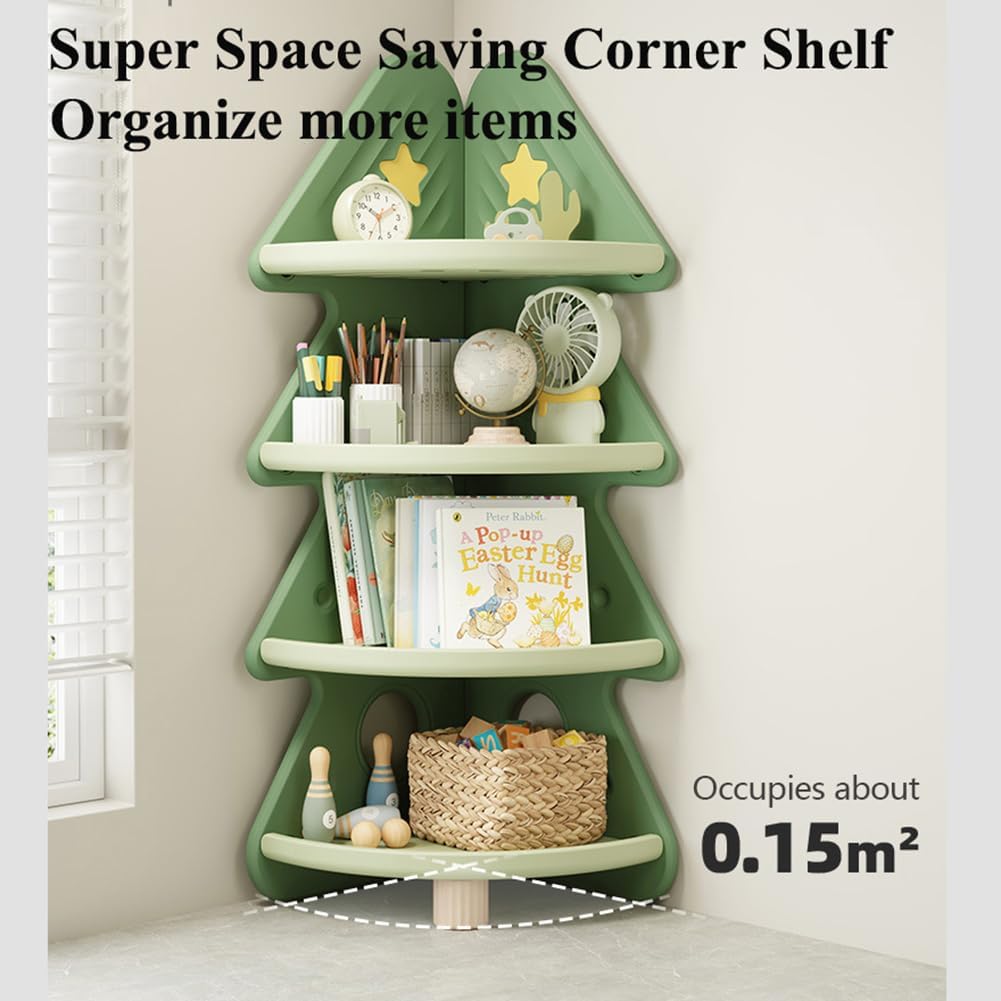 4-poziomowy narożny regał na k – Baby Nursery Bookshelf recenzja i cena