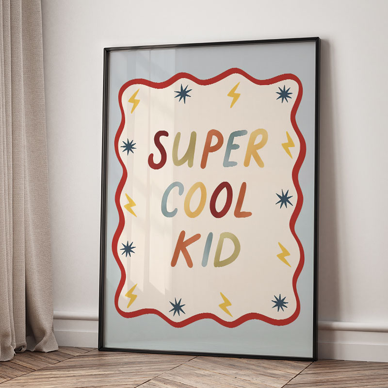 Zabawne Kreskówkowe Super Fajn – Baby Nursery Posters recenzja i cena